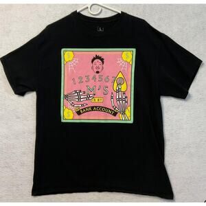 Samborghini Shirt Mens Large Black Bank Account Graphic Tee Rap Hip Hop Money